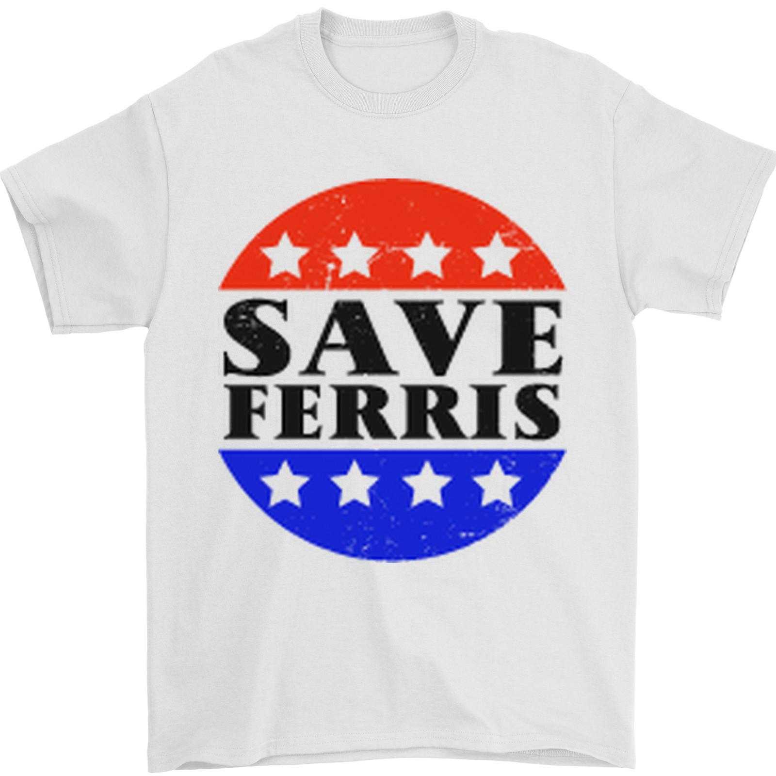 Save Ferris Funny 80s Movie Mens T-Shirt 100% Cotton S разноцветный