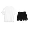 Li Ning Big Logo Letter Short Sleeve T-Shirt Competition Special Mid-Waist Five-Point Shorts Casual Sports Suit Unisex Sportswear AHSVD61-1+YAPV001-1