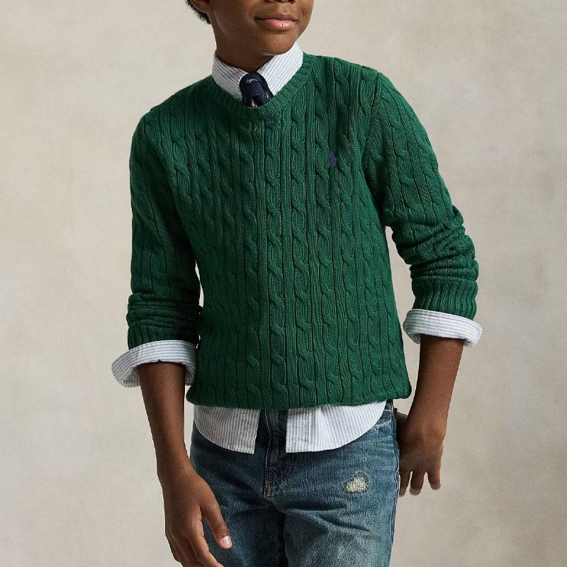 Polo Ralph Lauren Sweater FW25 Cable Knit Cotton Kids Kids sweater 323702674-079