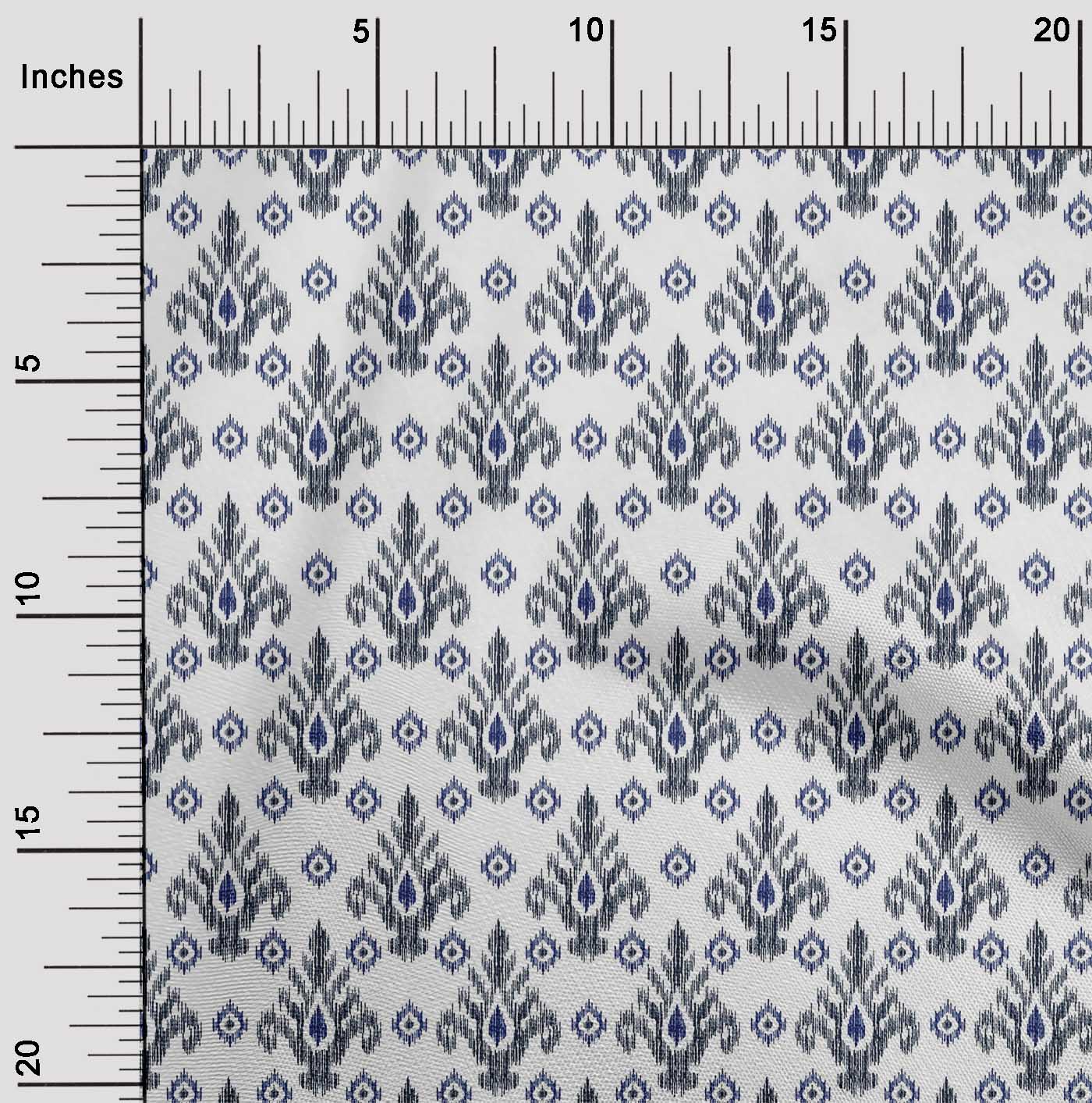 

oneOone Бавовняна гнучка тканина Diamond & Swirl Ikat Print Fabric BTY 40 дюймів 42 Inch Wide - Viscose Chiffon королівський синій колір