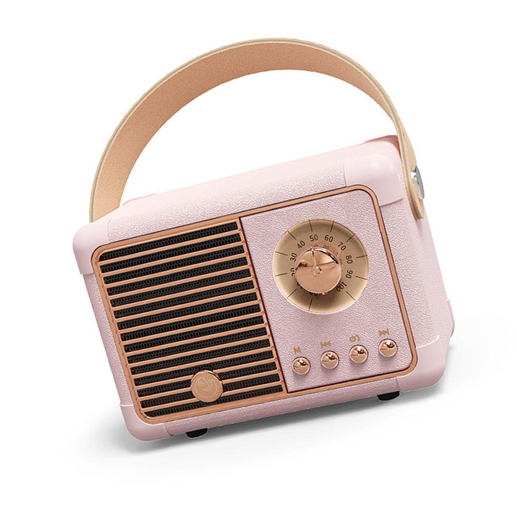 Bluetooth Speaker Compact Portable Retro Look HIFI Stereo Sound Multifunctional Wireless Speaker with Battery