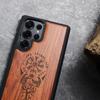 Carveit Magnetic Wooden Case for Samsung Galaxy S25 Ultra Case 2025, TPU Shockproof Cover & Wood Artisan Engraved, Compatible with MagSafe Wireless
