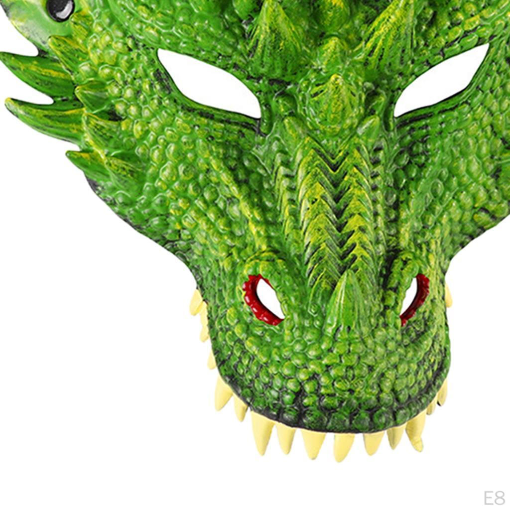 Maska smoka 3D Maski dinozaura Straszna Uniwersalna Akcesoria do kostiumu na Halloween Półtwarz Cosplay