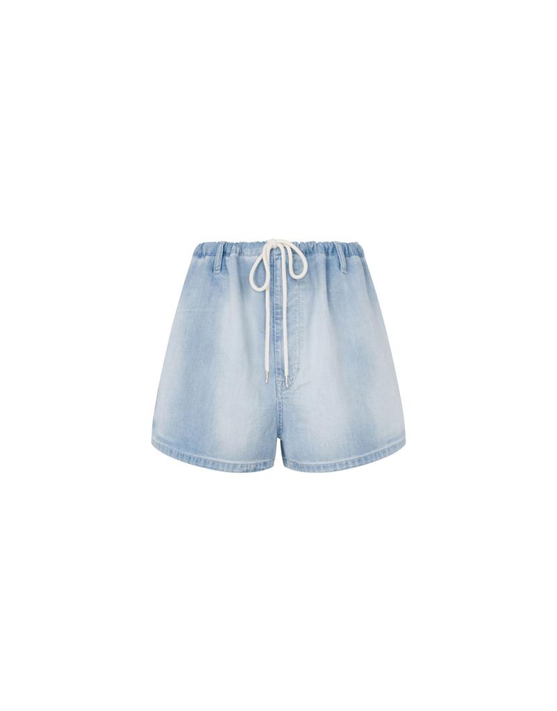 MOSCHINO Jeans Vintage Logo Light Soft Denim Shorts
