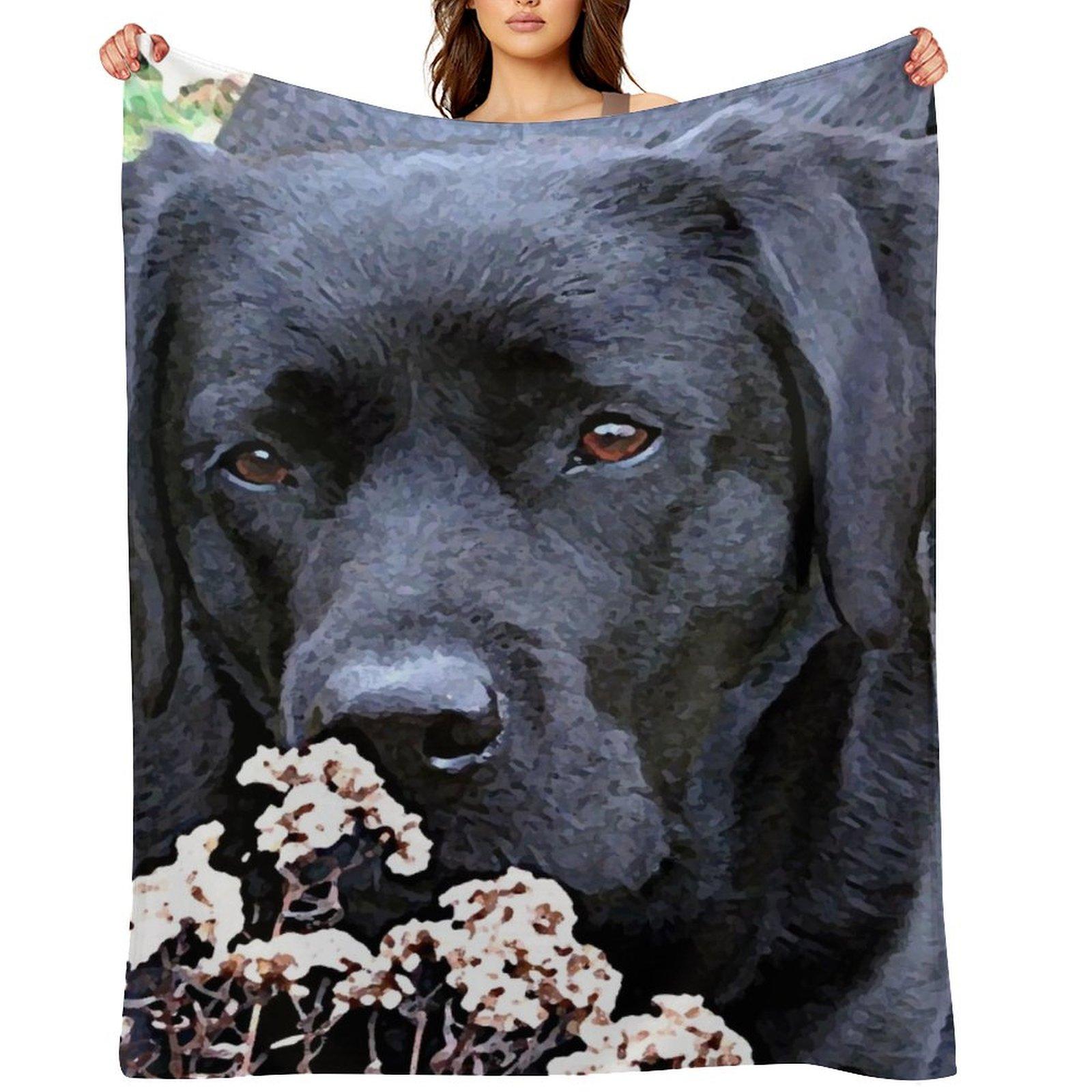 Take Time - Black Labrador Throw Blanket Weighted blankets ands Plaid For Decorative Sofa Blankets 30x40in