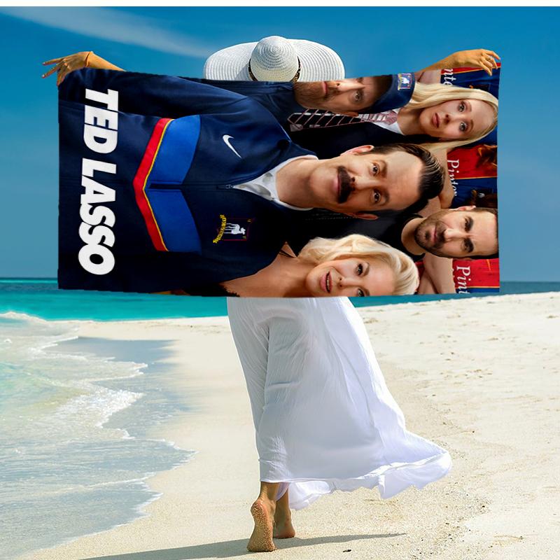 Ultra-Soft Beach Towel with Ted Lasso Theme,Ideal for Pool - Camping, Diving - Perfect Travel Essential, Vibrant Beach Towel.