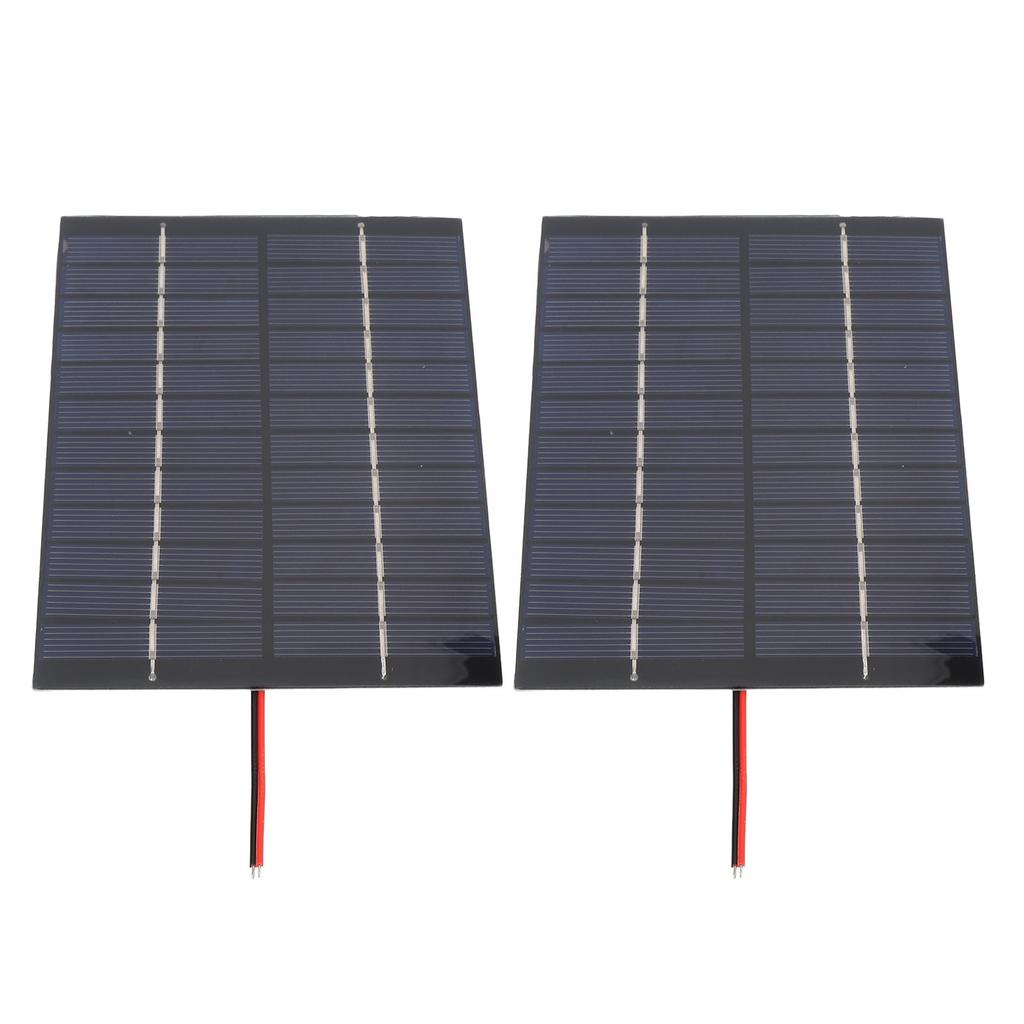 2 Pcs 2W 12V Solar Panel 110x136mm Polycrystalline Silicon Solar Panel Charger with Electronic Wire