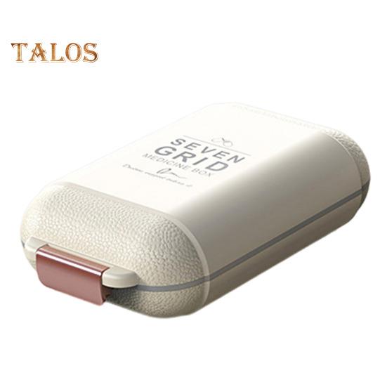 

Ящик для хранения дозатора таблеток Большая вместимость Несколько отделений Маленький разделитель лекарств Портативный герметичный ящик L белый