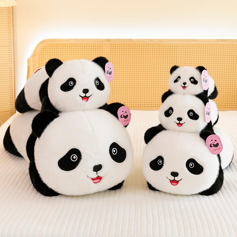 Cartoon Panda Stuffed Animal Short Plush Toy Lulls Children To Sleep As A Gift