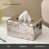 Creative Water Ripple Ceramic Tissue Box Living Room Pull-Out Tissue Box Electroplated Silver Napkin Holder Dining Table Decor