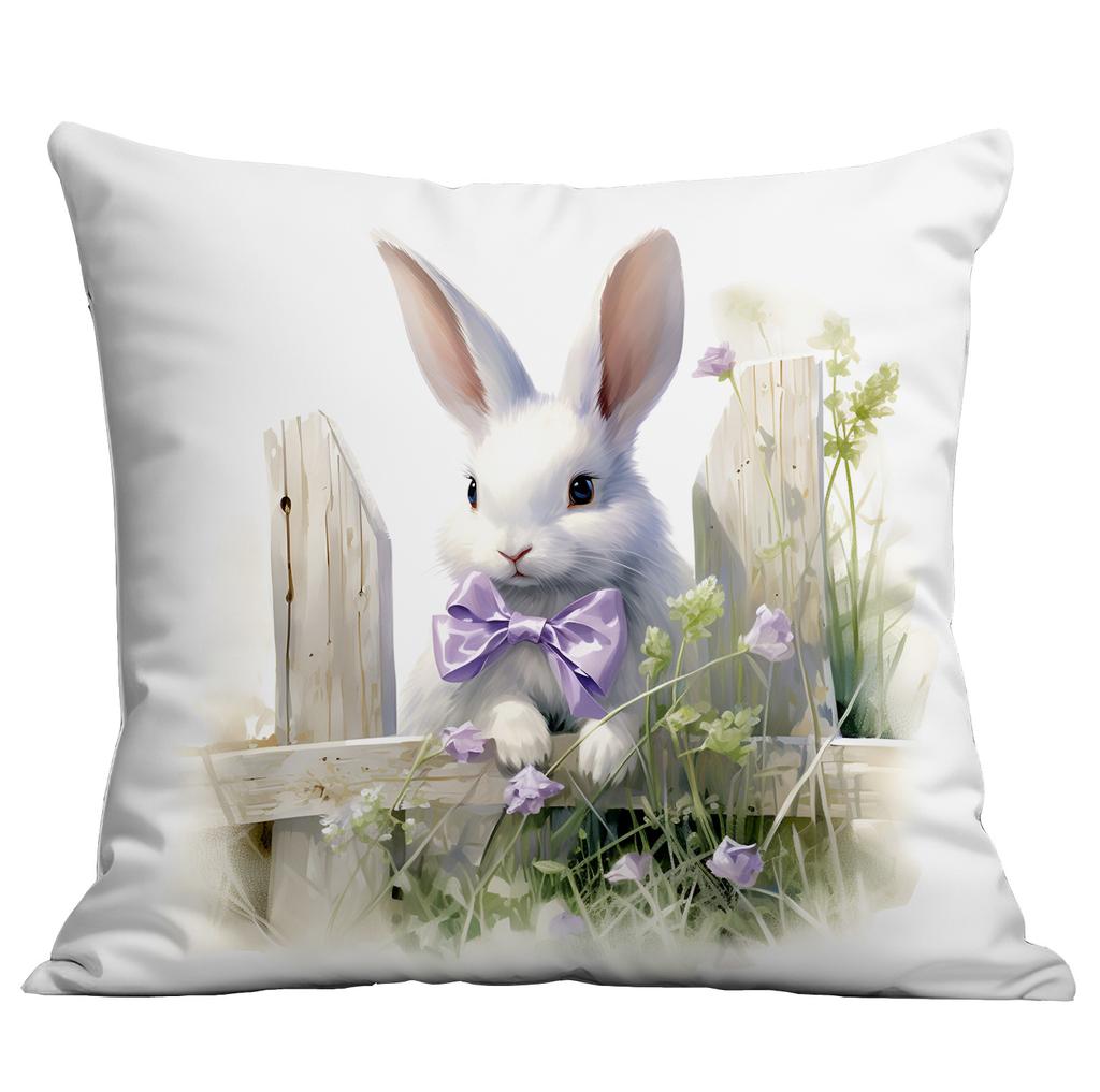 Hot Easter Bunny Purple Series Pillow Case with Pillow Case with A Variety of Pillow Covers Available
