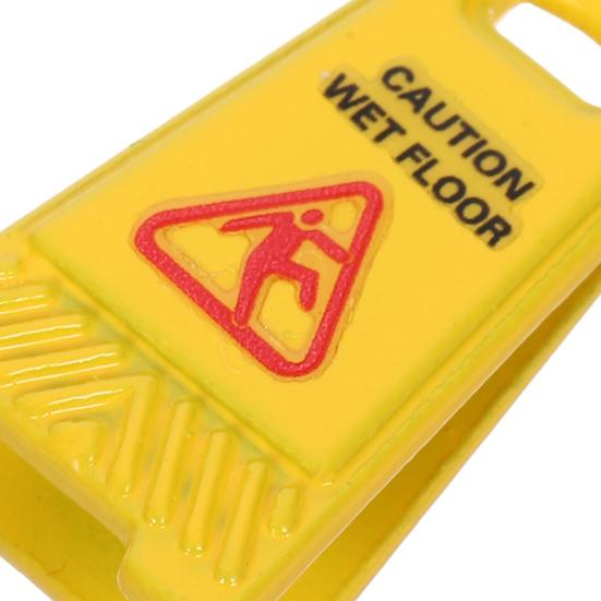 5Pcs Mini Caution Wet Floor Sign Single-side Realistic Miniature Dog Cat Vomit Caution Sign Small Warning Sign Desk Toy