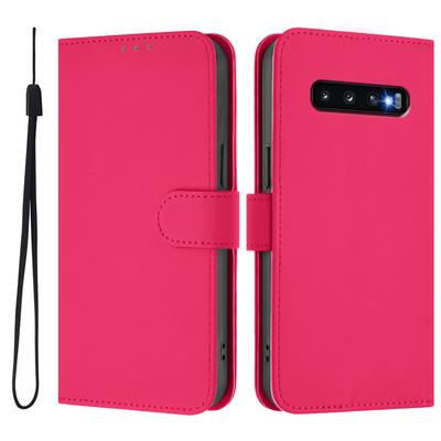 Custodia Portafoglio a Libro in Pelle Monocolore alla Moda per Samsung Galaxy S20 FE S20 Pro S10 S9 S8 S7 S6 Edge Copri Carte Stiloso