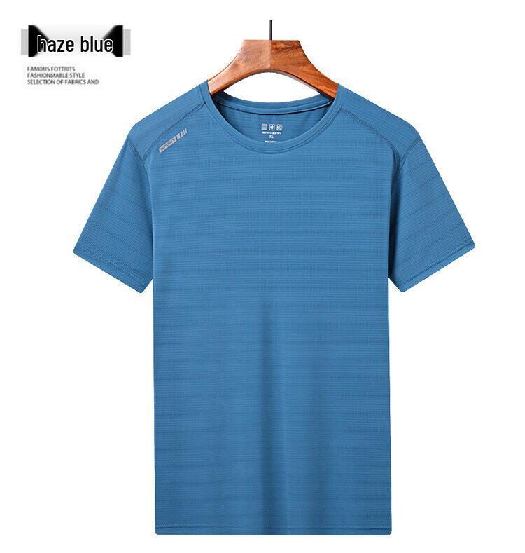 Men's & Women's Ultra-Thin Quick-Dry Ice Silk Short Sleeve Sports T-Shirt - Breathable, Sweat-Absorbent, High Elastic for Outdoor Use