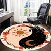 1pc DayNight YinYang Office Round Area Rug,  Mat Suitable For Office, Under Office Chairs Bedroom Living Room Home Decor, Room Deco