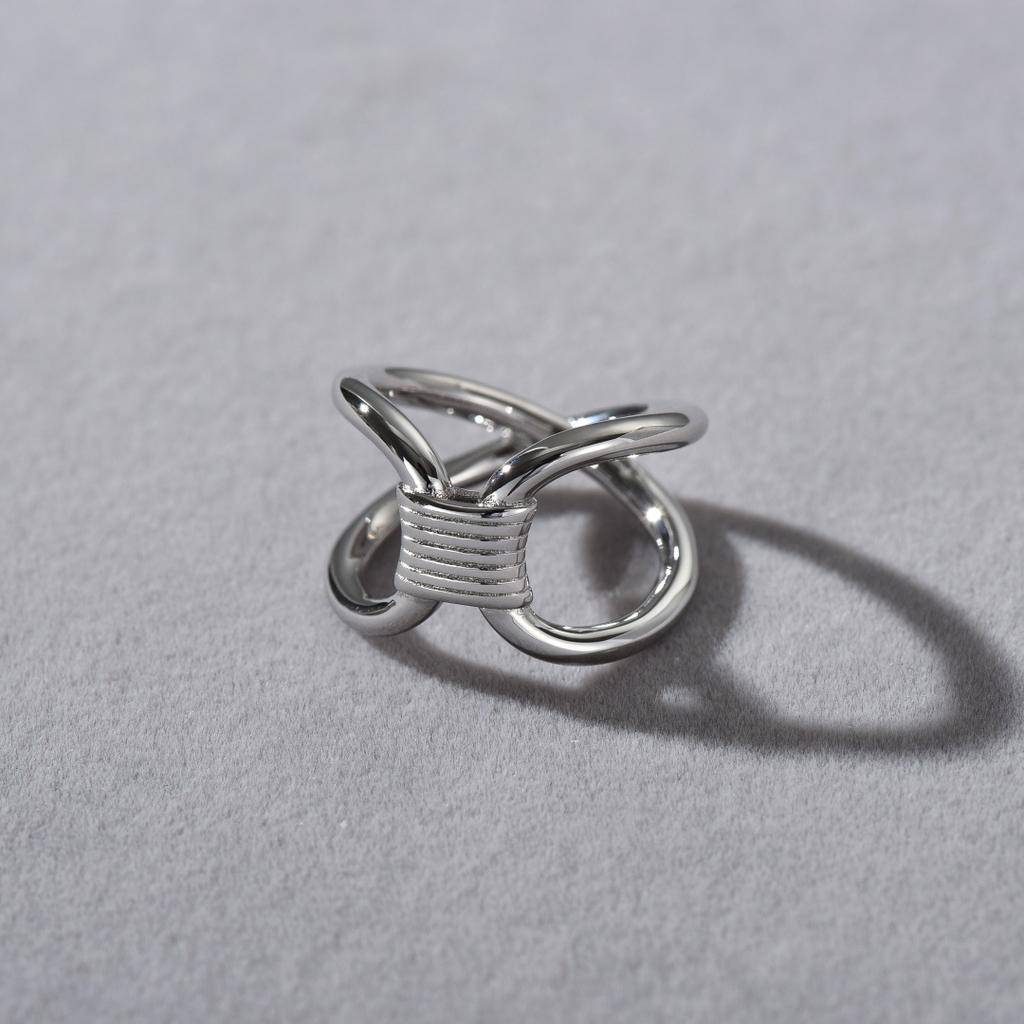 Niche Design Blogger Double-Layer Knotted Ring Simple And Fashionable Personality Unique Trend Light Luxury Ring