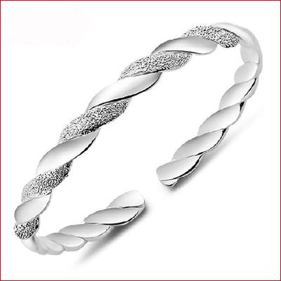Bracciale da donna in argento sterling 925 alla moda, con croce intrecciata, braccialetto infinito, gioielli retrò, con ciondoli, regali per ragazze di Natale