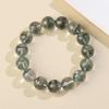 Natural Green Phantom Crystal Stellar Geode Beaded Bracelet