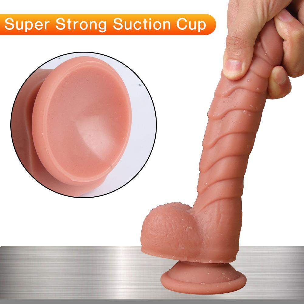 Realistické dildo Přísavka Sex Toys For Women Penis Obrovský silikonový Dick Žena Masturbace Soft Cock