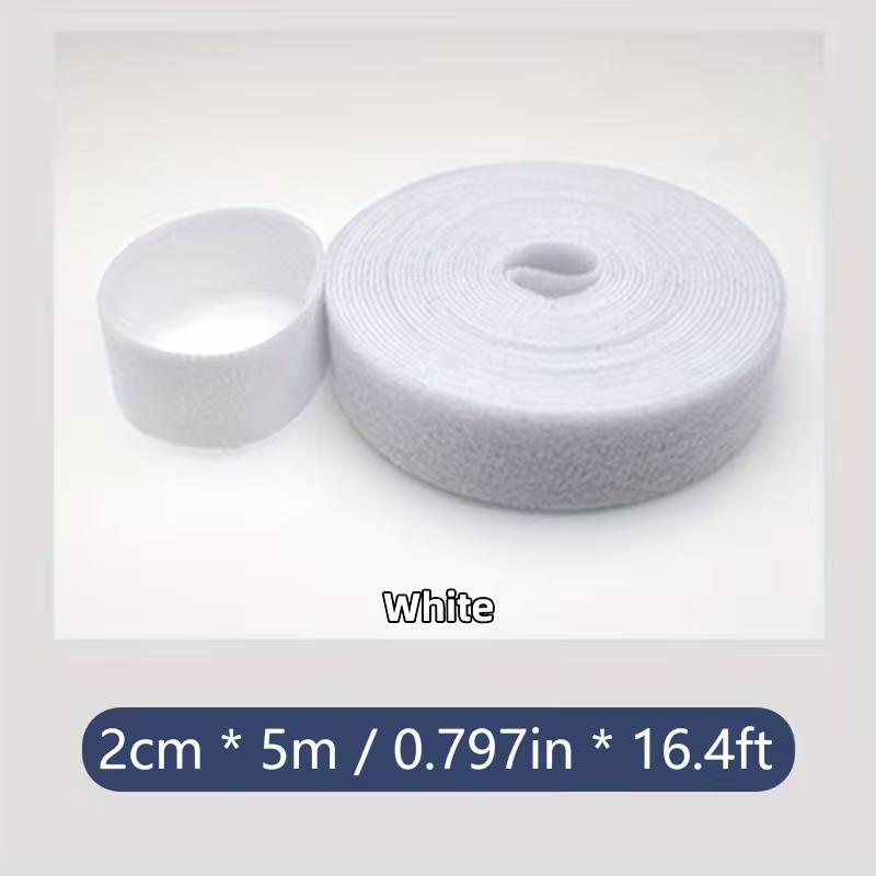 5M/Roll Fastening Cable Ties Reusable Hook and Loop Cable Organizer Straps Fastening Tape For Wires Managing Household Organizer