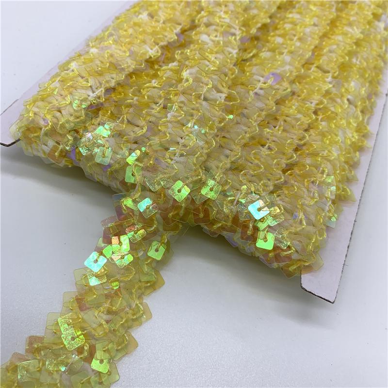 2 yardy 20 mm Elastická flitrová stuha Krajka Flitrová šicí látka Na šaty Oblečení Pokrývku hlavy Svatební DIY Doplňky