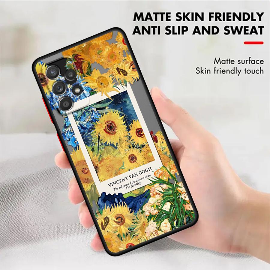 Van Gogh Sunflwer Case for Samsung Galaxy A56 A55 A17 A52 A52S A72 A73 A33 A54 A16 A15 A53 A34 A36 A14 A23 A35 Phone Cover