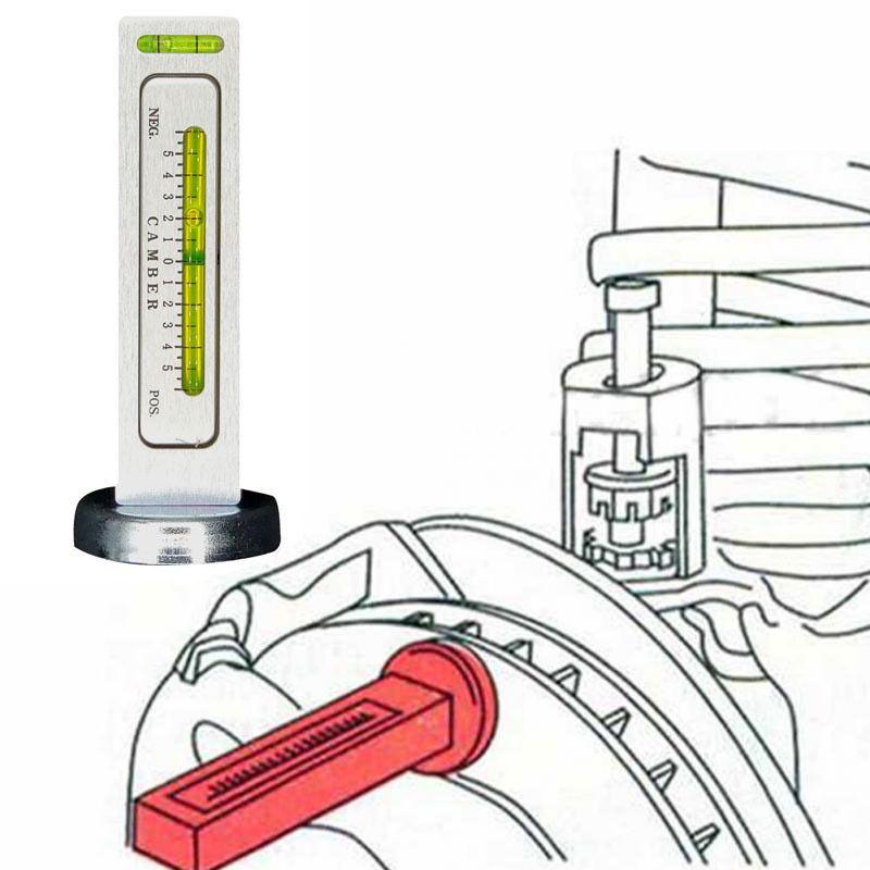 Magnetic Alignment Gauge for Four-Wheel Vehicle Camber Adjustment