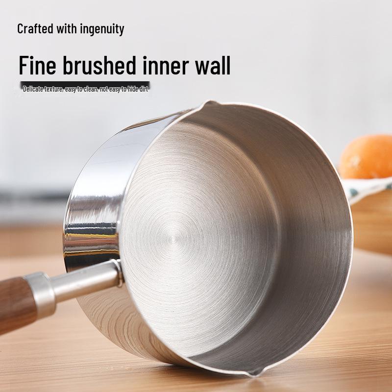 Vertiefter Mini-Öltopf aus Edelstahl zum Frittieren und Beträufeln - Kleines spritzwassergeschütztes, nicht erstickendes Design