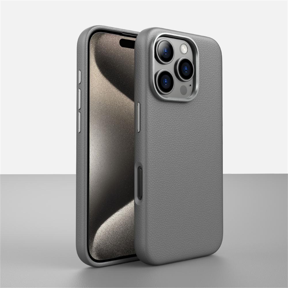 Luxusní business PU kožené pouzdro Magsafe pro IPhone 16 Pro Max 15 14 Lehké Tenké S pocitem kůže Jednobarevné Magnetické Bezdrátové nabíjení Nárazuvzdorný Ochranný kryt