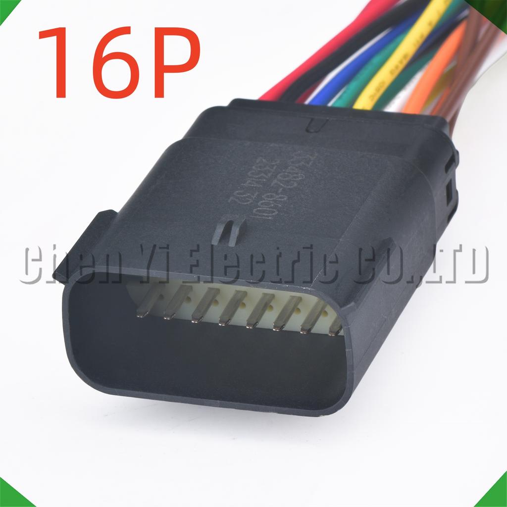 16 Pin Auto Connectors Headlight Lamp Light Wire Harness Plug 33472-1601 33482-1606 54241630 For Ford Focus GM Lincoln Dodge GMC