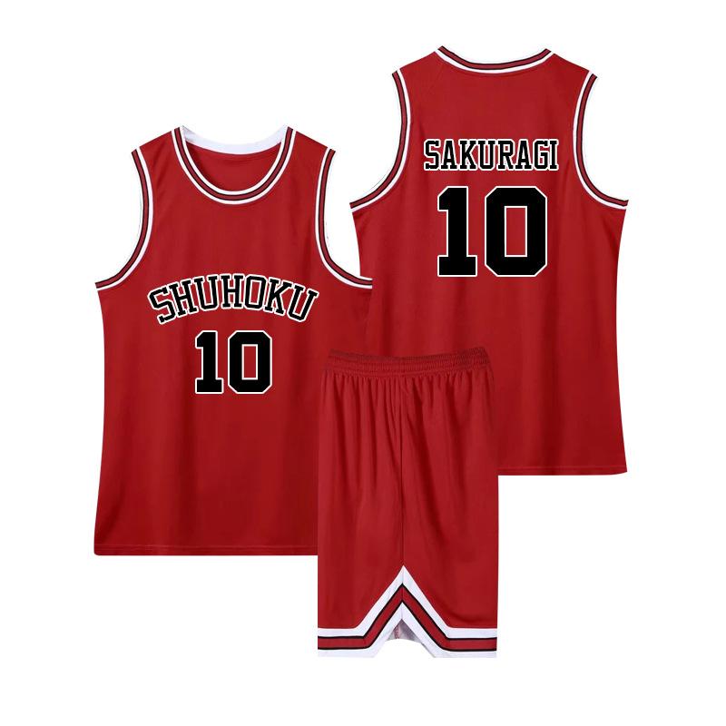 SLAM DUNK jersey wholesale Sakuragi flower road Liuchuan maple men's and women's short-sleeved Xiangbei team children's basketball jersey fake 