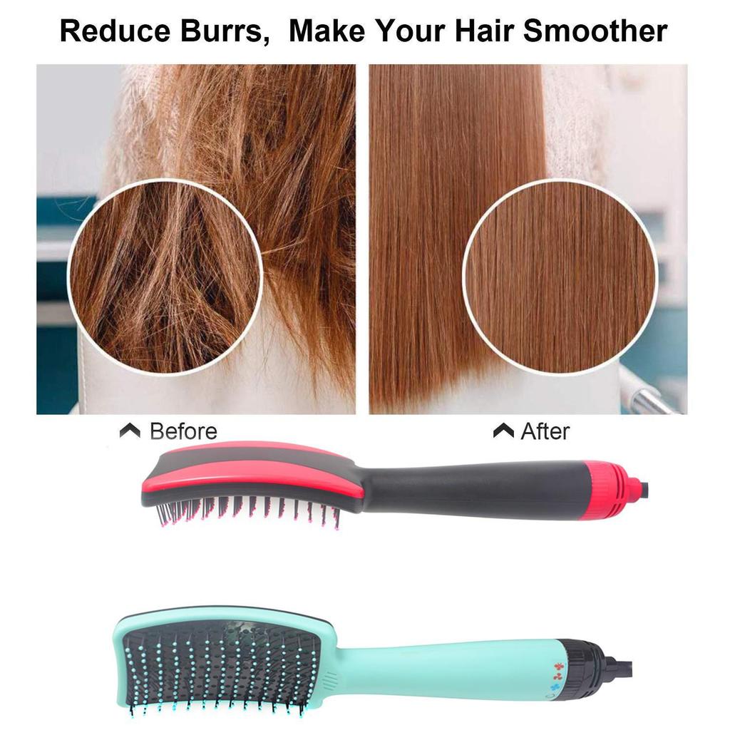 3-in-1 Ionic Blow-Drying Comb: Large Wave Hot Air, Dual-use for Dry/Wet, Straight/Curly Hair, Quick Styling.