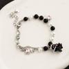 Exquisite Black White Beaded Little Specter Bracelets for Women Sweet Bracelets