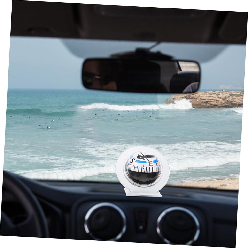Milisten Car Compass Ball Dashboard Auto Compass for Vehicle Navigation and Marine Use Easy to Install and Adjustable for Road Trips and Outdoor