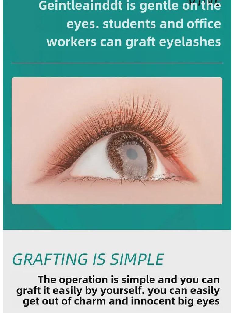 Duomao Coffee Caramel False Eyelashes, Natural Curl, Soft Segmented, 20 Pieces