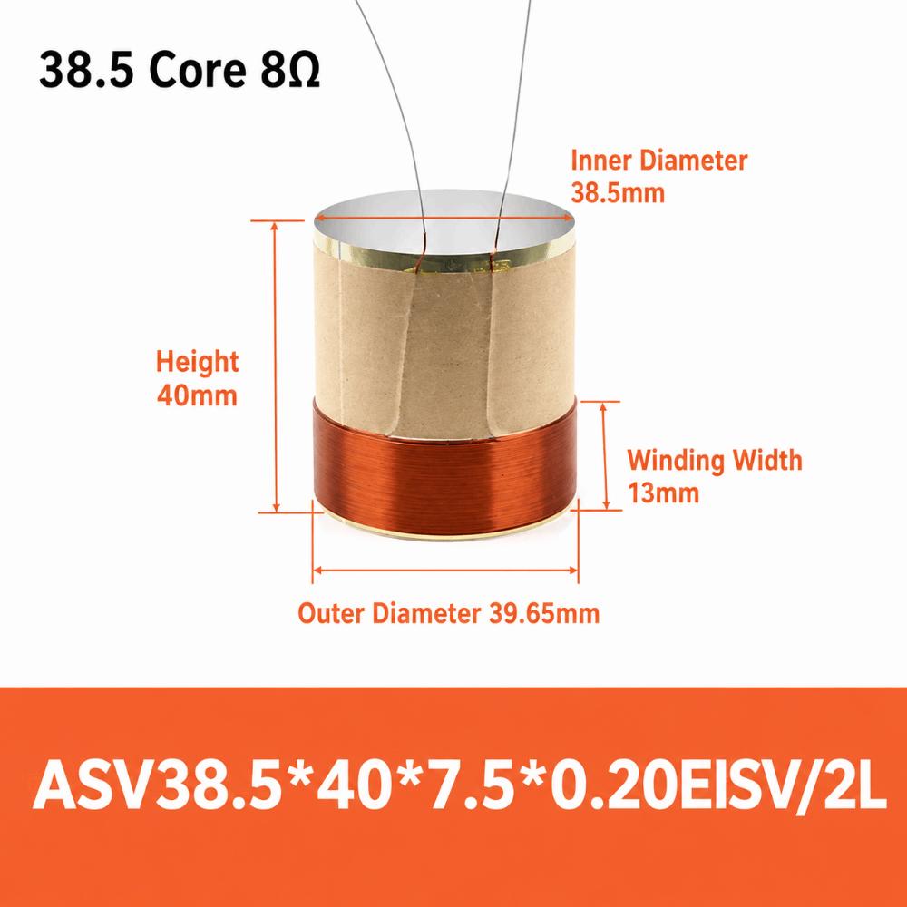 2 Layers Bass Voice Coil 19.5-38.5mm Bass Speaker Voice Coil Aluminum Voice Coil