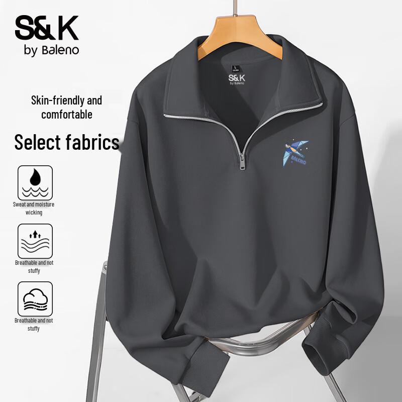 

Baleno S&K Series Men s Heavy Knit Stand Collar Sweatshirt