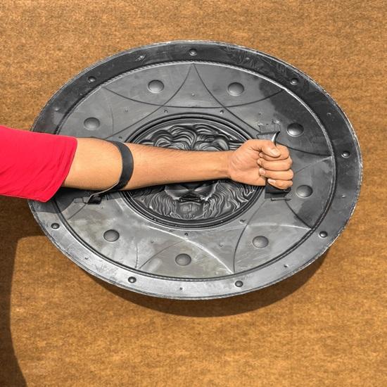 60,96 cm Cavaleiro Leão Escudo Autêntico Réplica de Armadura para Cosplay LARP Pronto para Batalha Escudo de Exibição Halloween Natal Ideia de Presente