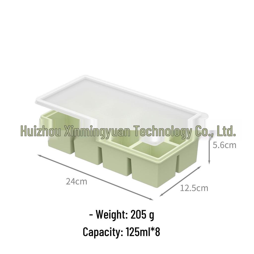 Food-Grade Silicone Ice Cube Tray with Lid: Freezer Mold & Storage Container
