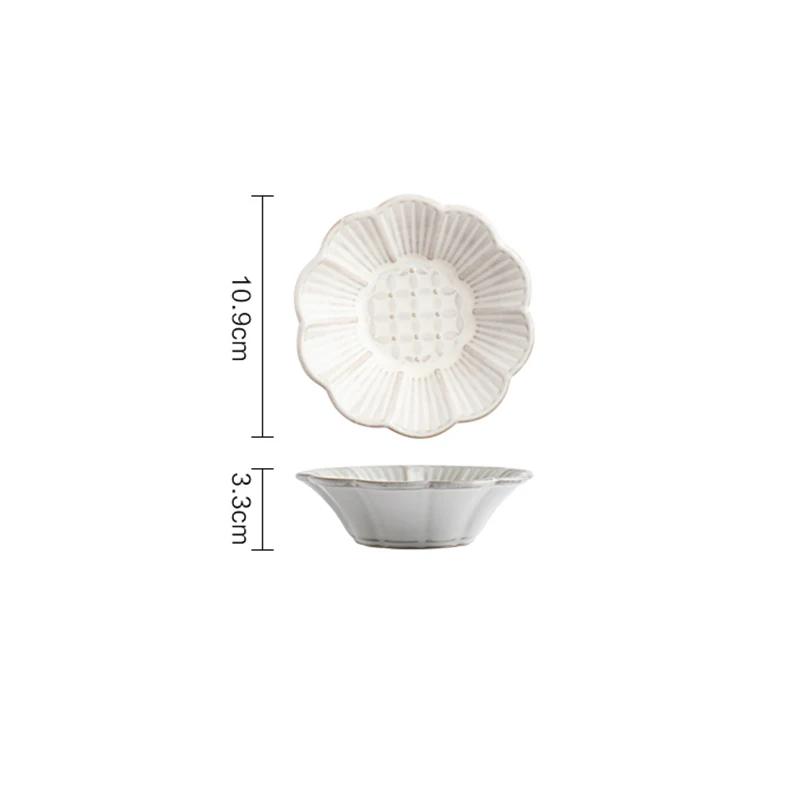 

Креативная керамическая тарелка с рельефным рисунком, модная классика, нестандартные тарелки для стейков, вкусные блюда, суповые миски, изысканная столовая посуда