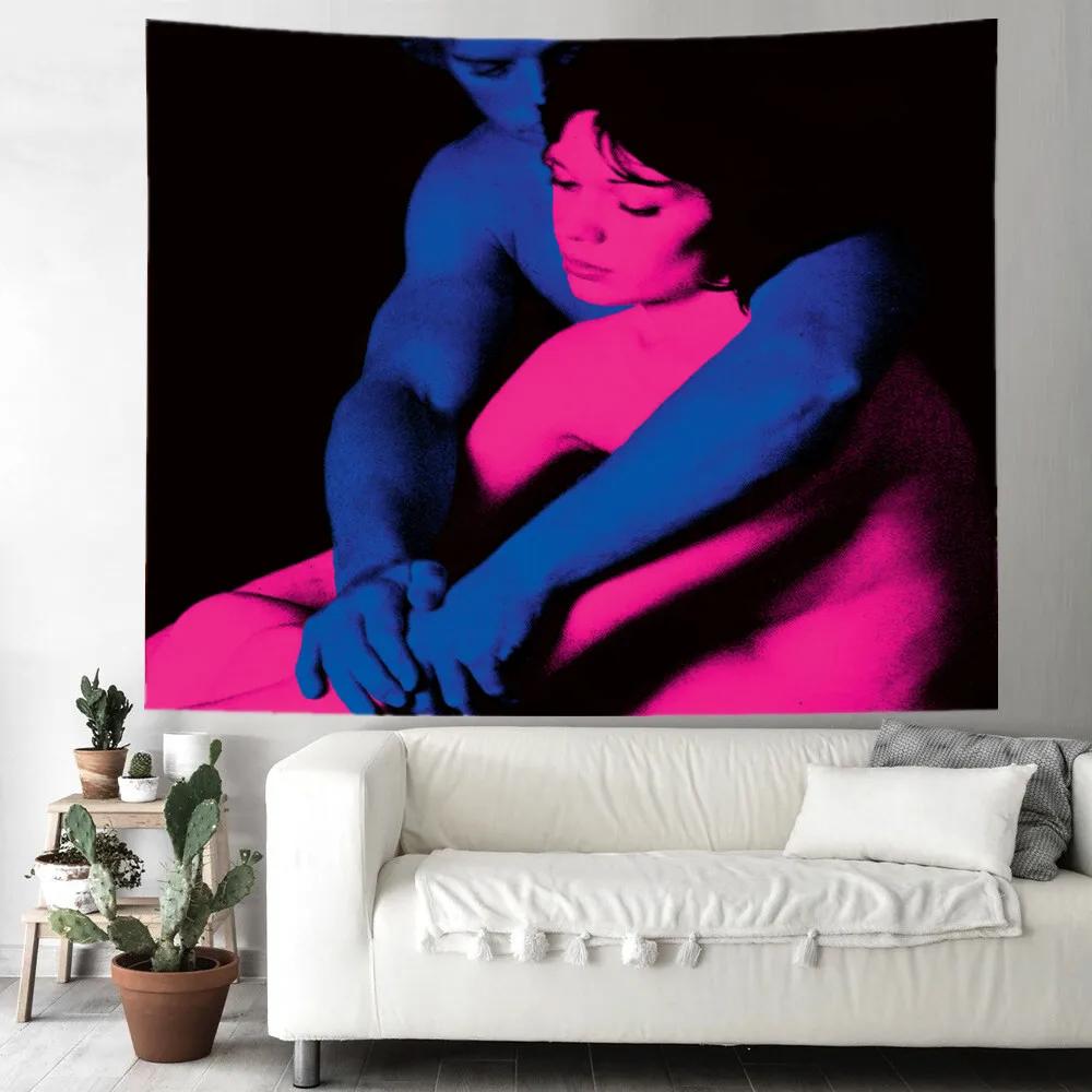 TV Girl Who Really Cares Poster Wall Decor Tapestry Hippie Couple Lover Meme Tapestry Aesthetic Bedroom Decoration Paintings