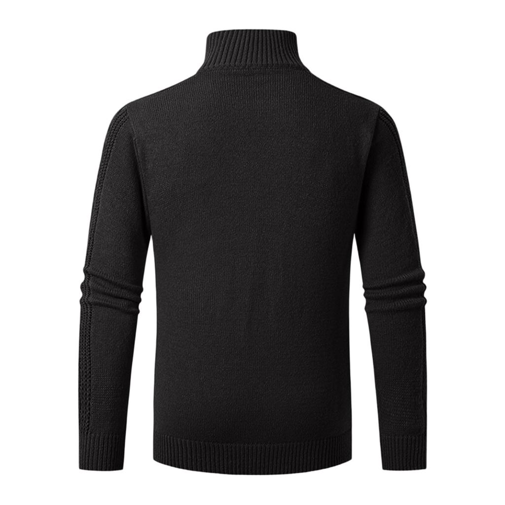 Men's Half Zipper Pullover Casual Knitted Base Shirt