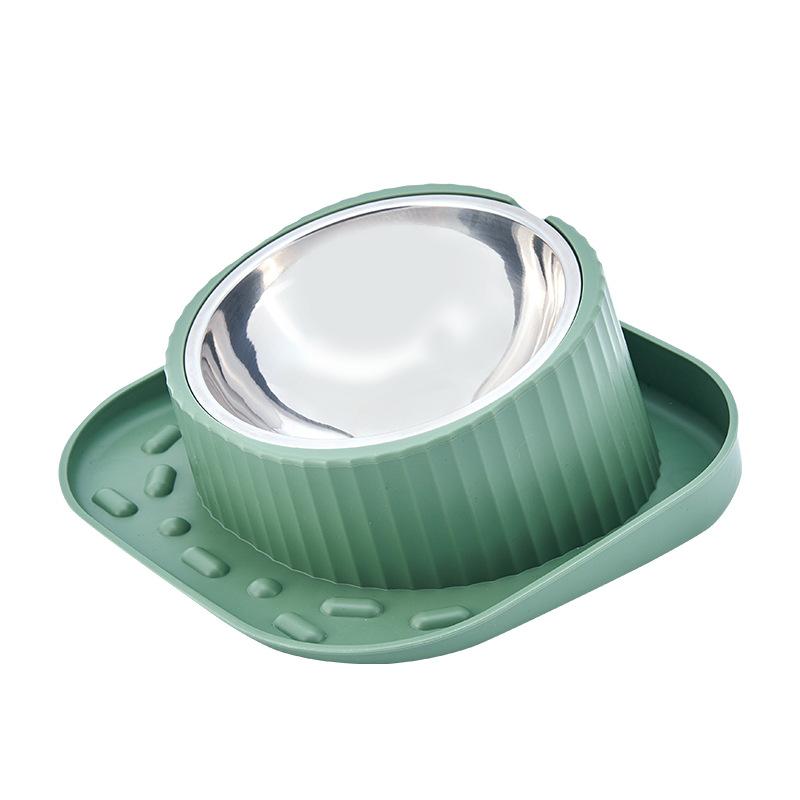 Cat Slanted Bowl Bowl Protection Neck Wide Mouth Detachable Stainless Steel Anti Spill Cat Food Bowl Cats Dogs Pet Food Utensils