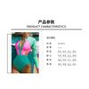 Women S Long Sleeve One Piece Surfing Swimsuit Color Block Slimming Conservative Fit