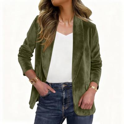 Women's Suit Jackets Fashion Casual Long Sleeve Outwear Shawl Collar Solid Oversized Women Cardigan Jackets
