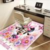 1pcOffice Carpet, Desk Mat, Gift for Home Decor, Cute Minnie Mouse Floral Design, Pink Hearts and Butterflies, Soft and Comfortable Rug