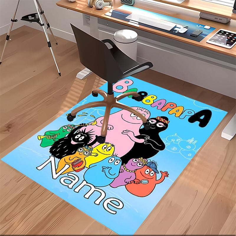 Custom personalization Barbapapa Print Area Rug - Soft, Washable Non-Slip Indoor Mat,Living Room,Home&Office Decorative Rug