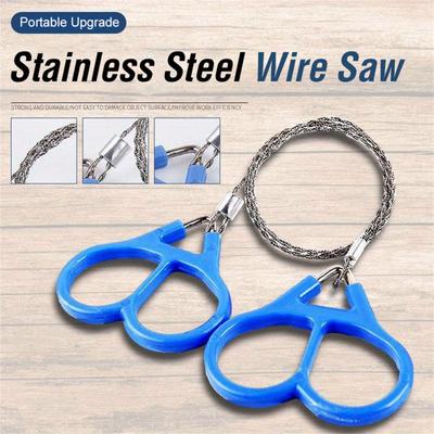 2pcs Emergency Survival Tool: Portable Stainless Steel Wire Chain Saw for Camping, Hiking, Trekking & Travel