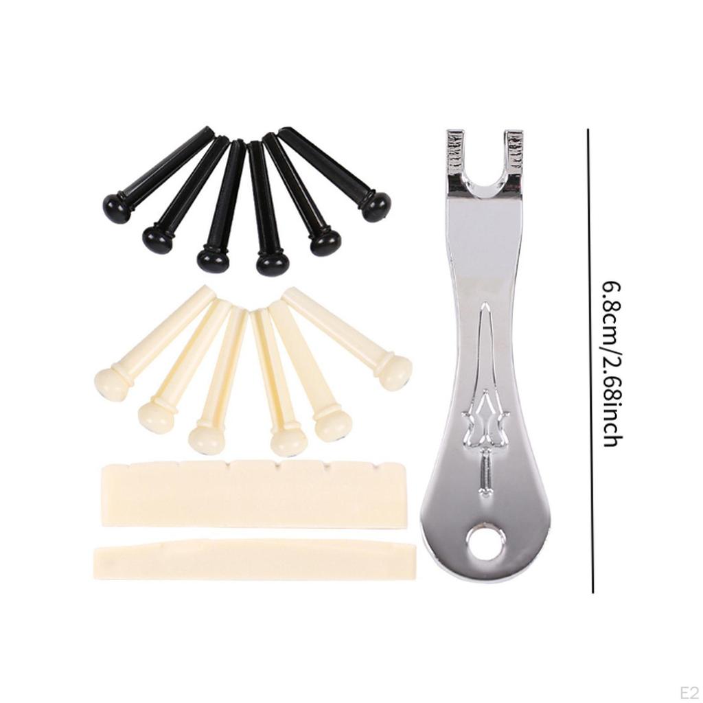 Guitar String Pegs Tools Kit Nut and Saddle for Change Practical Gift Versatile