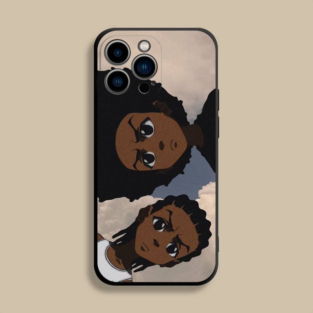 Cool The B-Boondocks Phone Case For iPhone 17,16,15,14,13,12,Pro,Max,Plus,E,SE4,Air,Mini Black Soft Cover